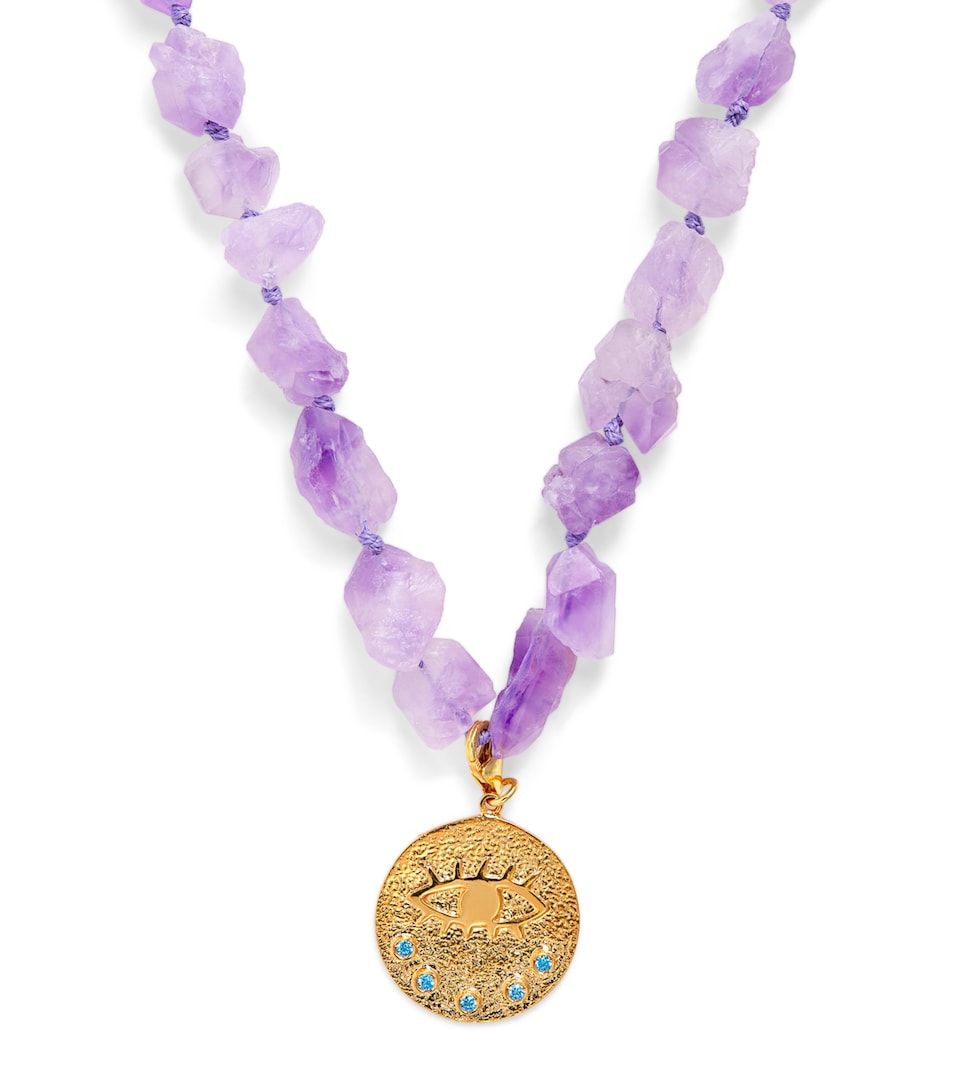 Gold-Plated and Amethyst Kressida Necklace