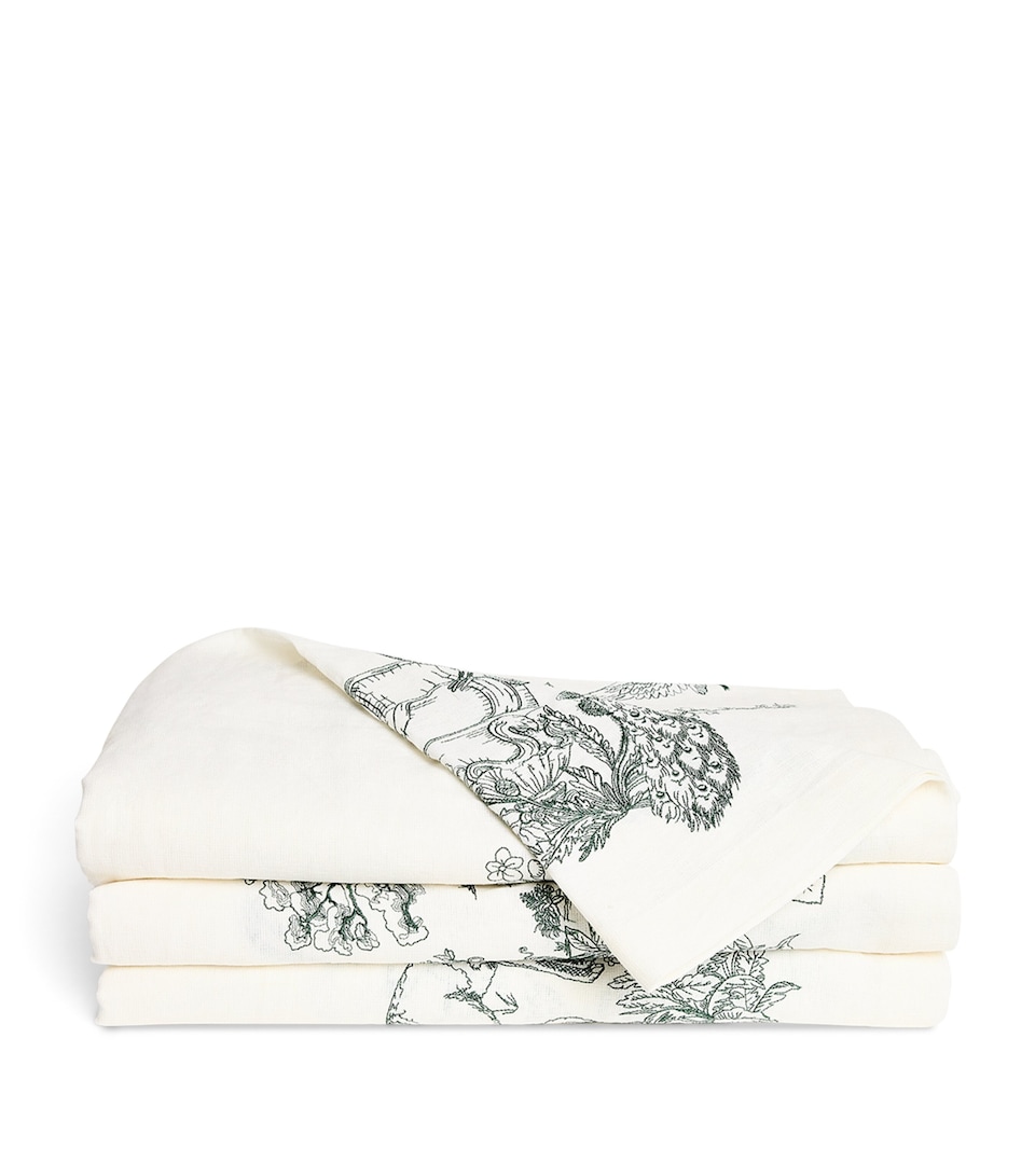 Cotton-Linen Toile de Jouy Tablecloth