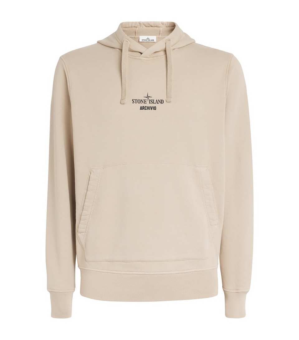 Stone Island Mens Cotton Archivo Print Hoodie