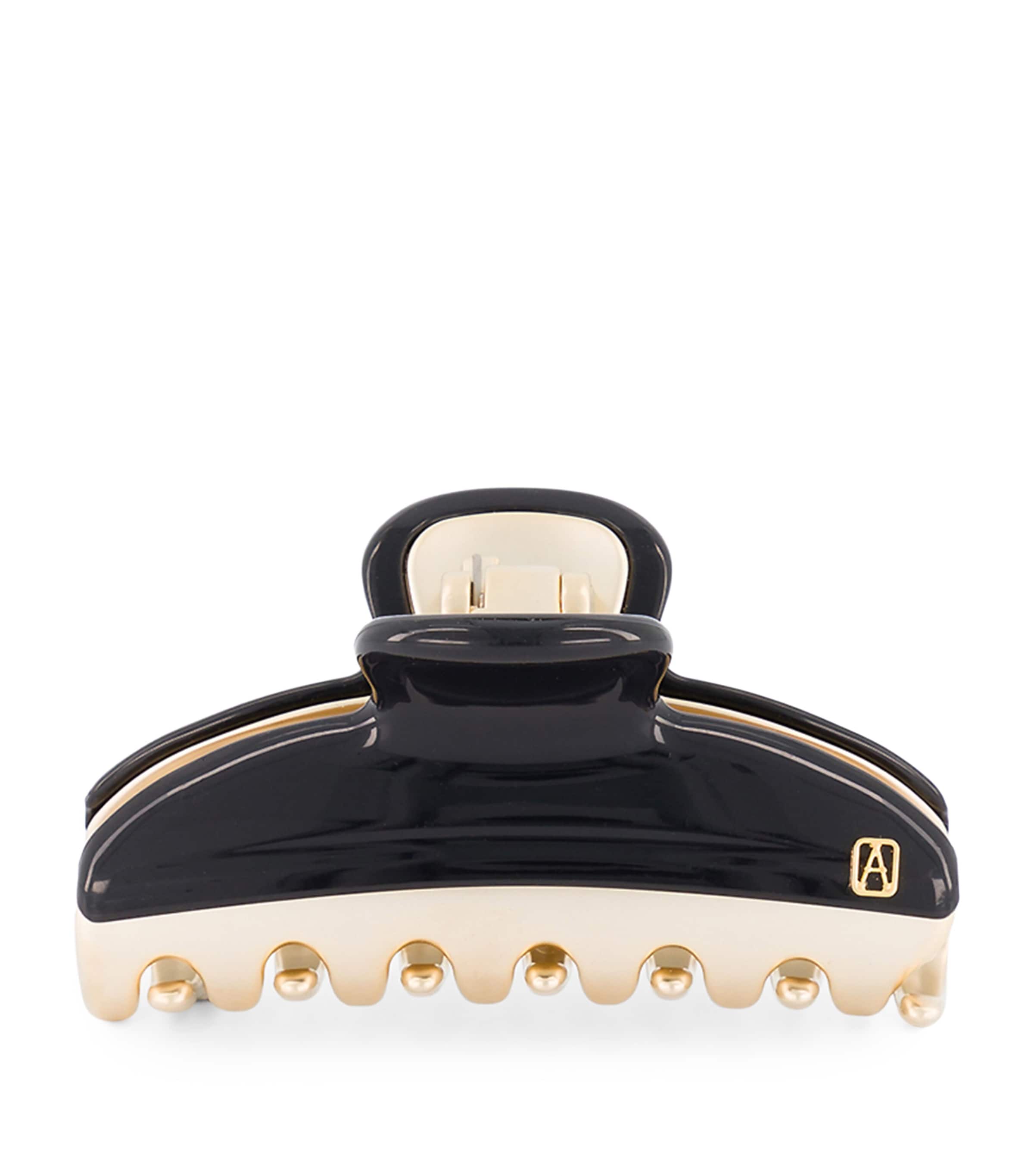 Alexandre de Paris Gold-Plated Claw Hair Clip Noir B/or