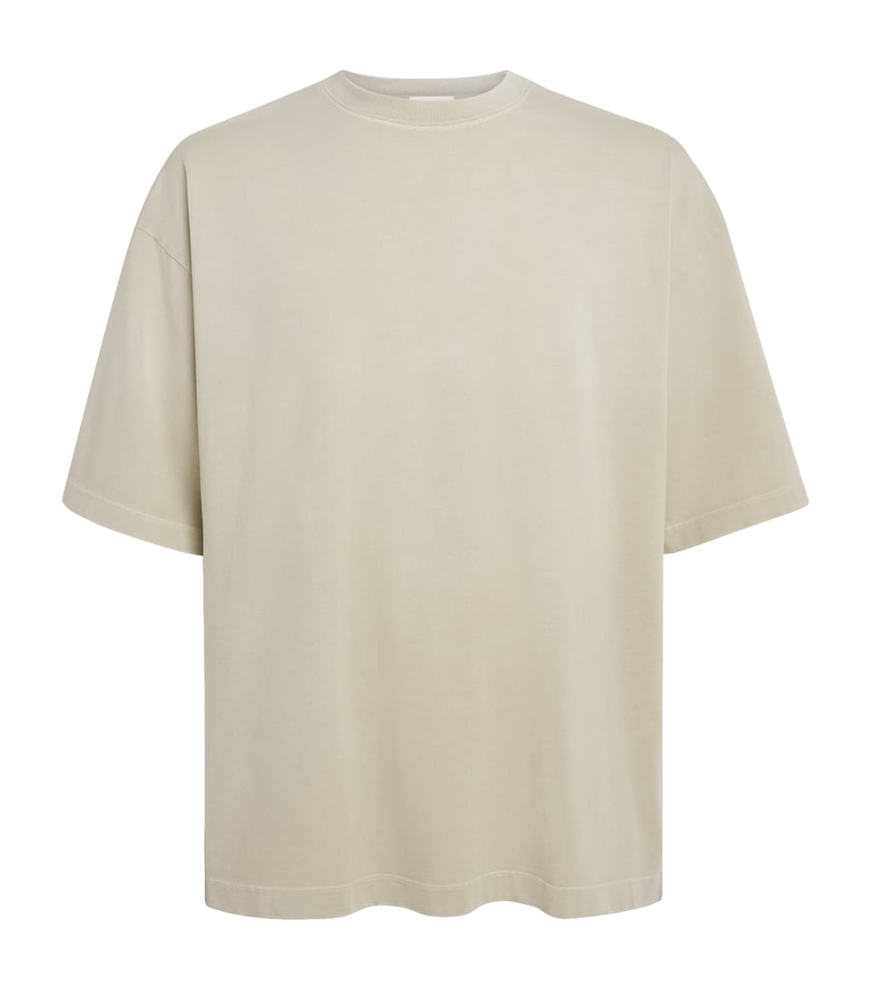 AGOLDE Mens Cotton Portman T-Shirt Lime Stone