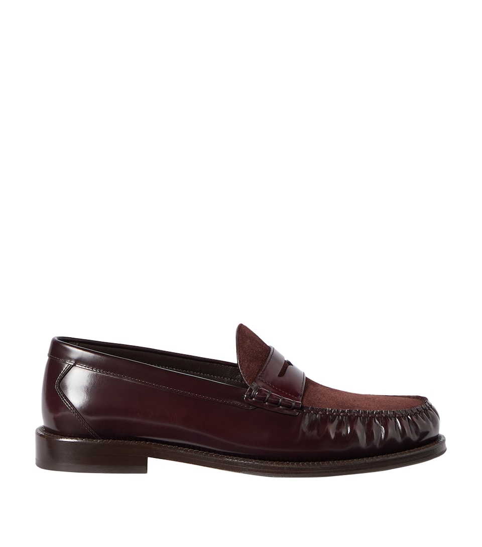 Brunello Cucinelli Patent Leather Penny Loafers