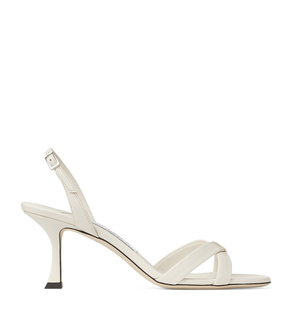 Jimmy Choo Elsy 70 Leather Heeled Sandals Latte