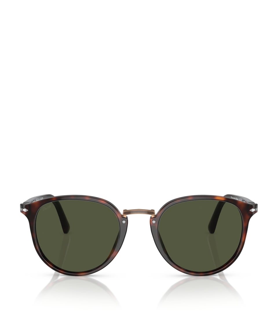 Persol Acetate Rounded Square Sunglasses Brown