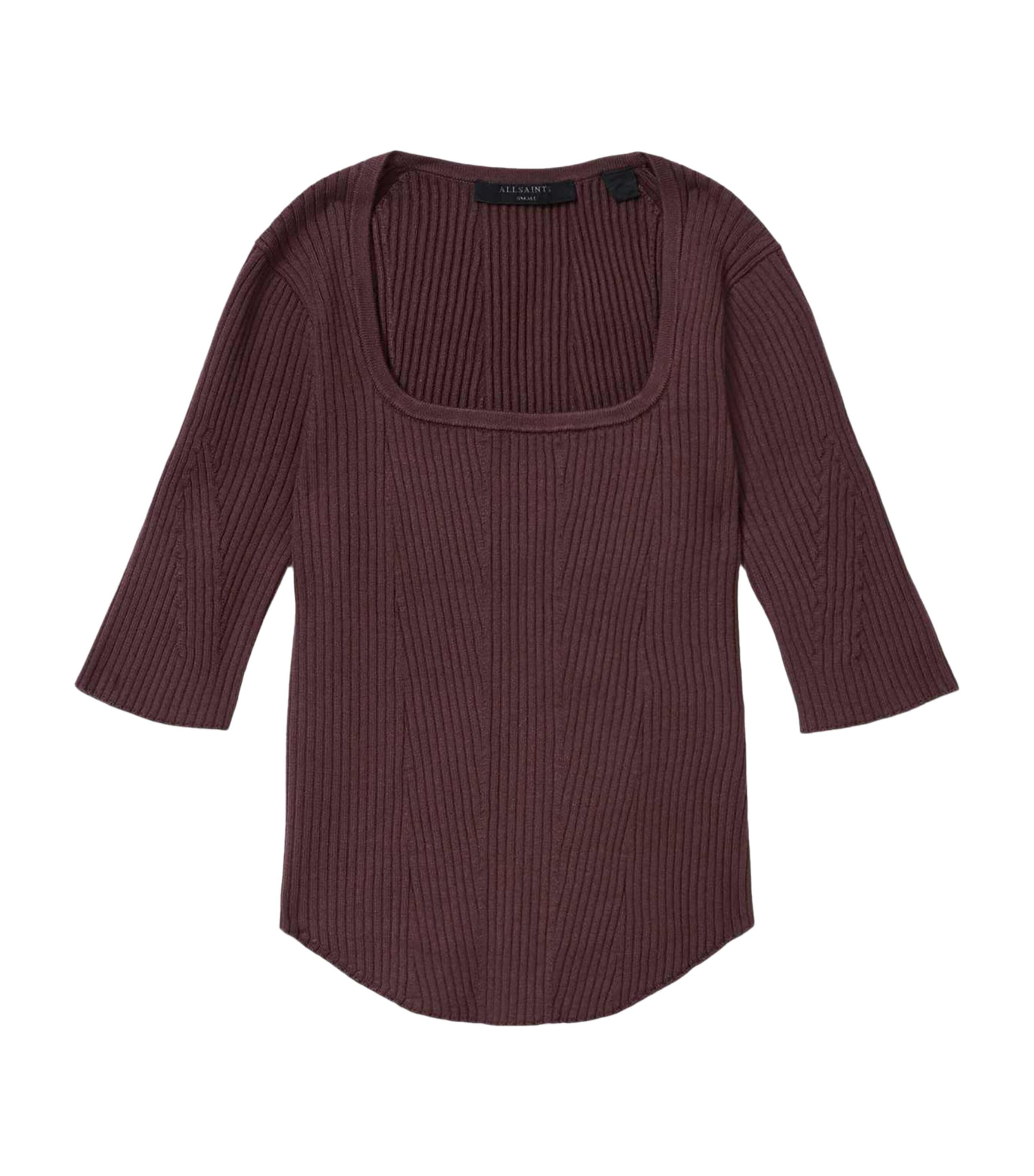 AllSaints Womens Cruz Hally Top Burnt Brown