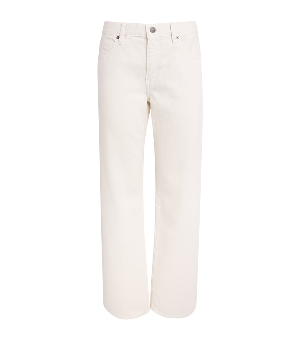 FRAME Womens The Saturday Low-Rise Straight Jeans Shell