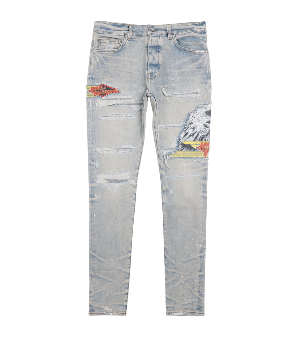 Distressed Cement Thrasher Skinny Jeans