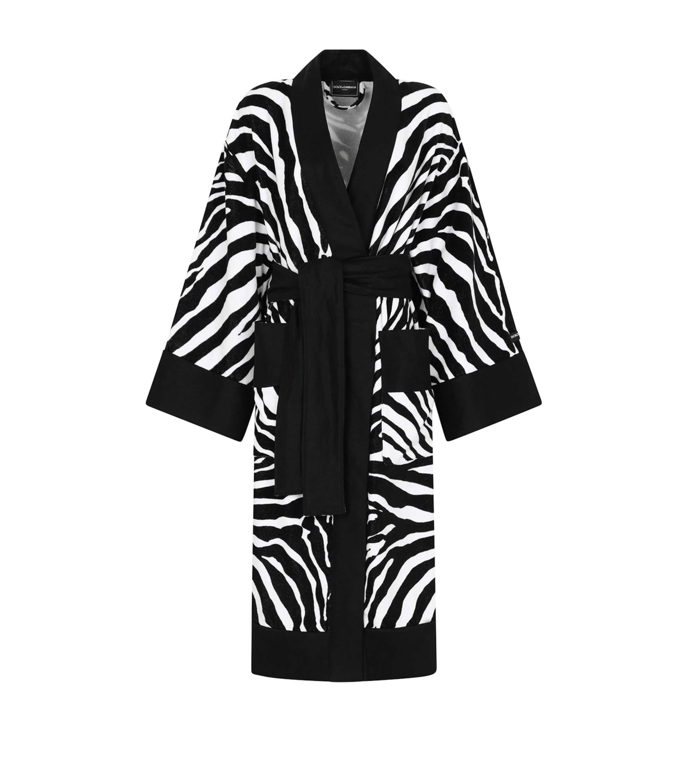 Terry Cotton Zebra Print Robe