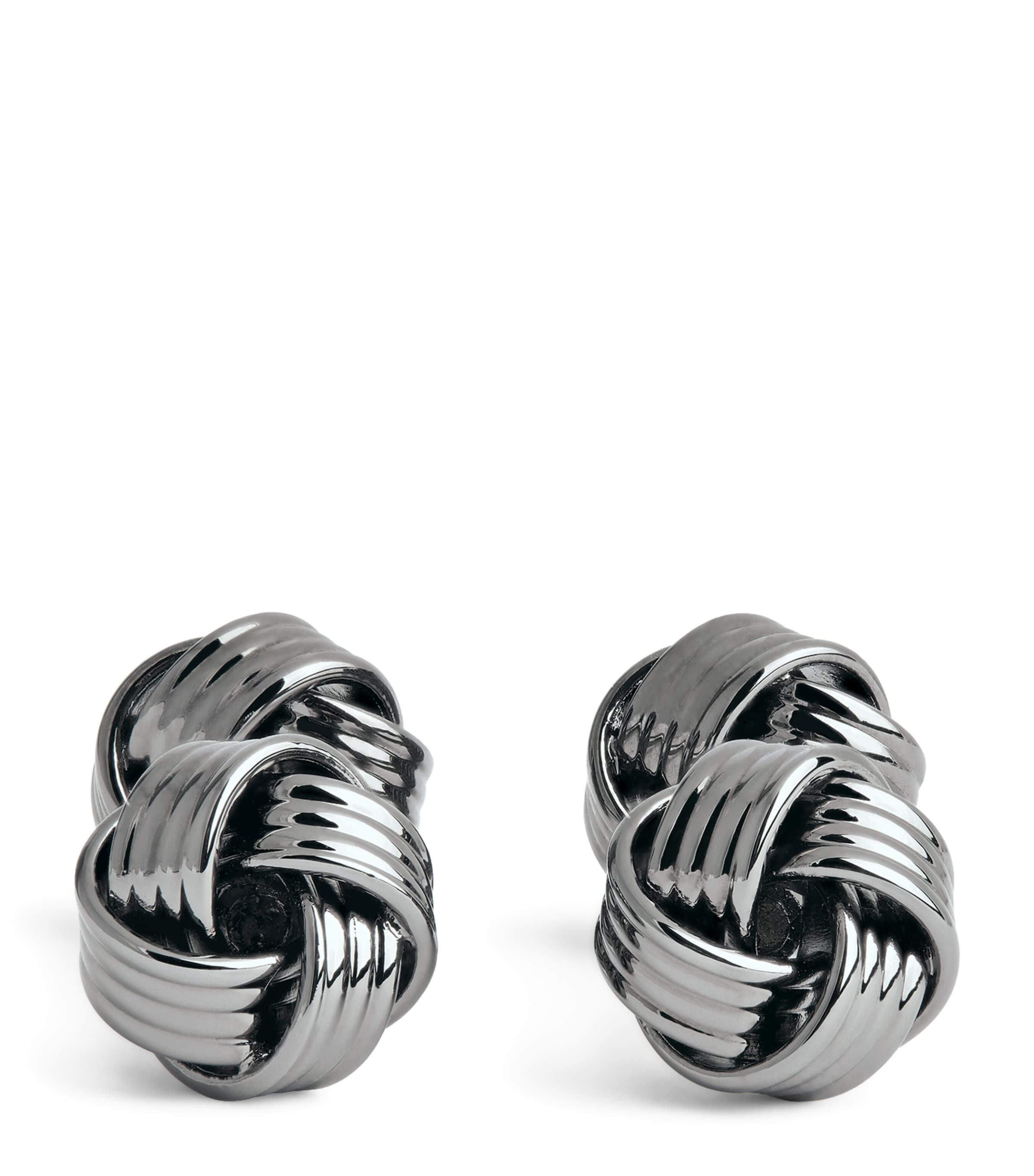 Rhodium-Plated Knot Cufflinks