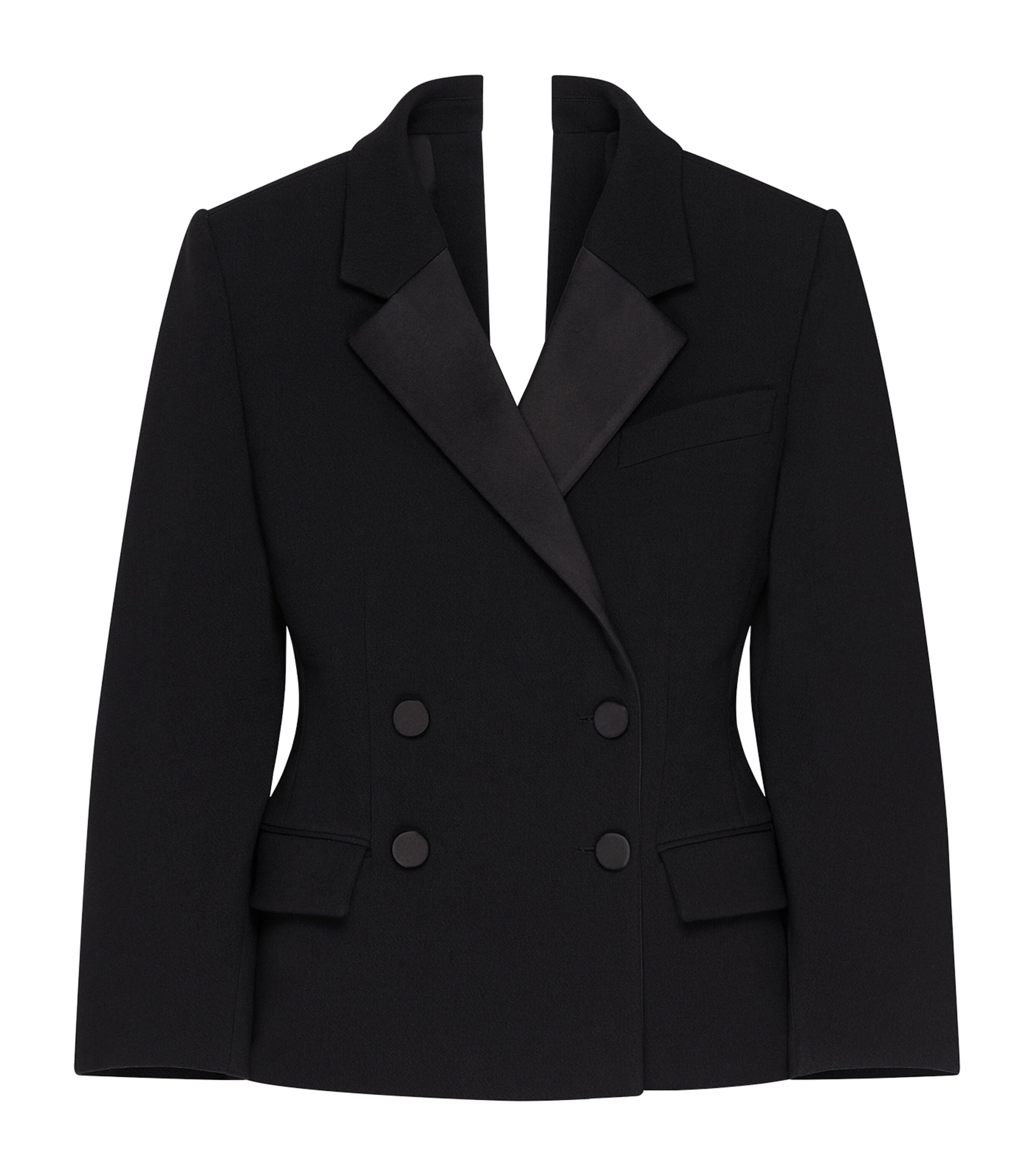 Balenciaga Black Wool Hourglass Jacket | Harrods US