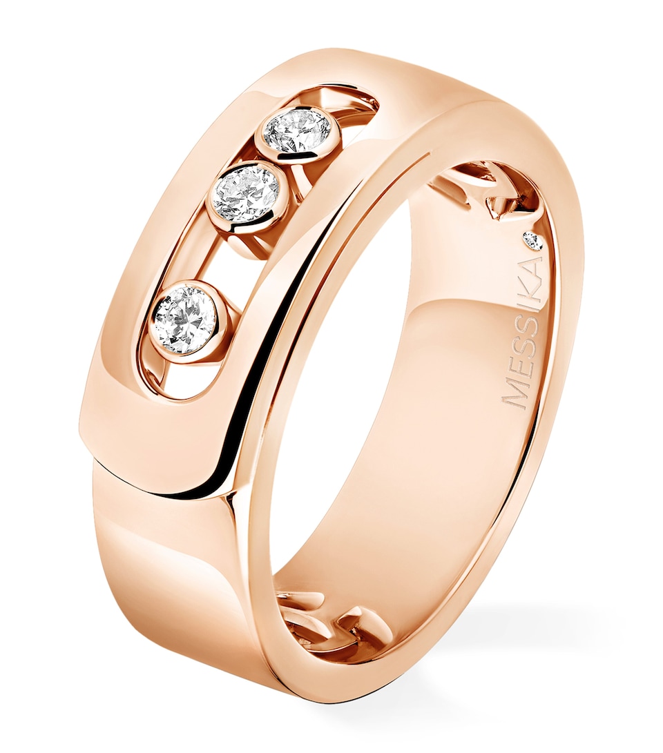 Messika Move Noa Rose Gold and White Diamond Ring (0.11ct) Pink Gold