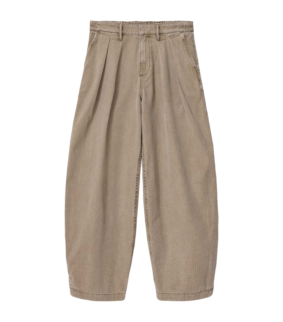 AllSaints Mens Organic Cotton Becco Trousers Stone Brown