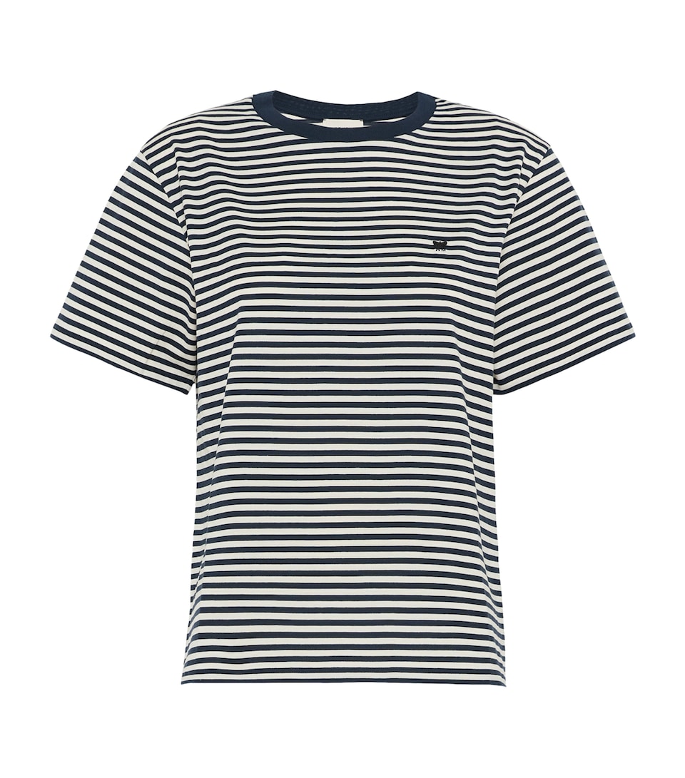 Weekend Max Mara Womens Cotton Stripe T-Shirt Navy