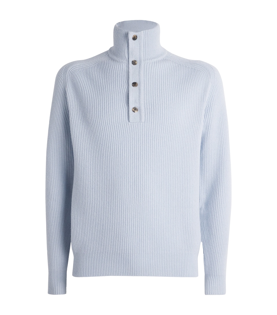 Cashmere Funnel-Neck Sweater