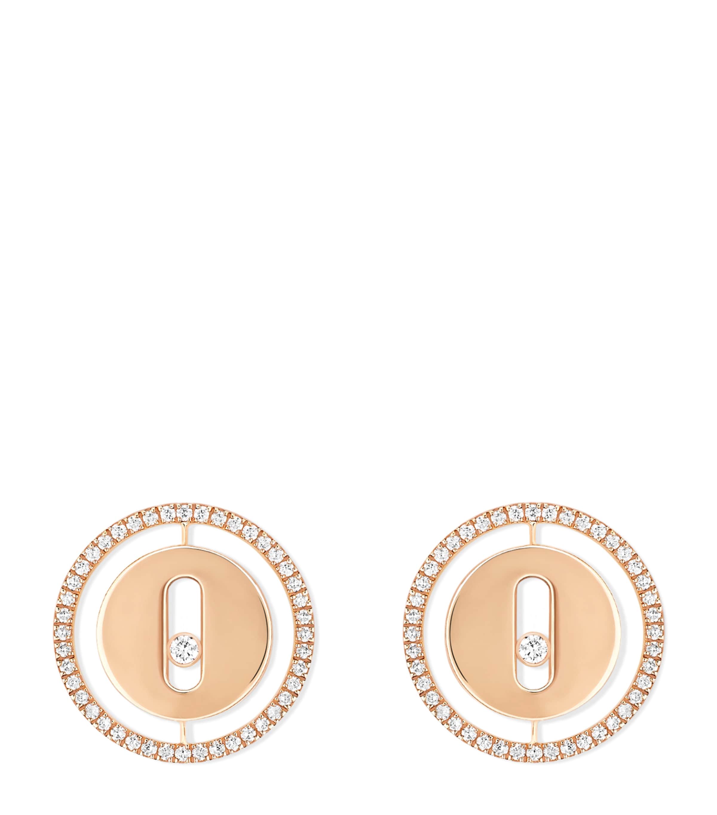Rose Gold and Diamond Lucky Move Earrings