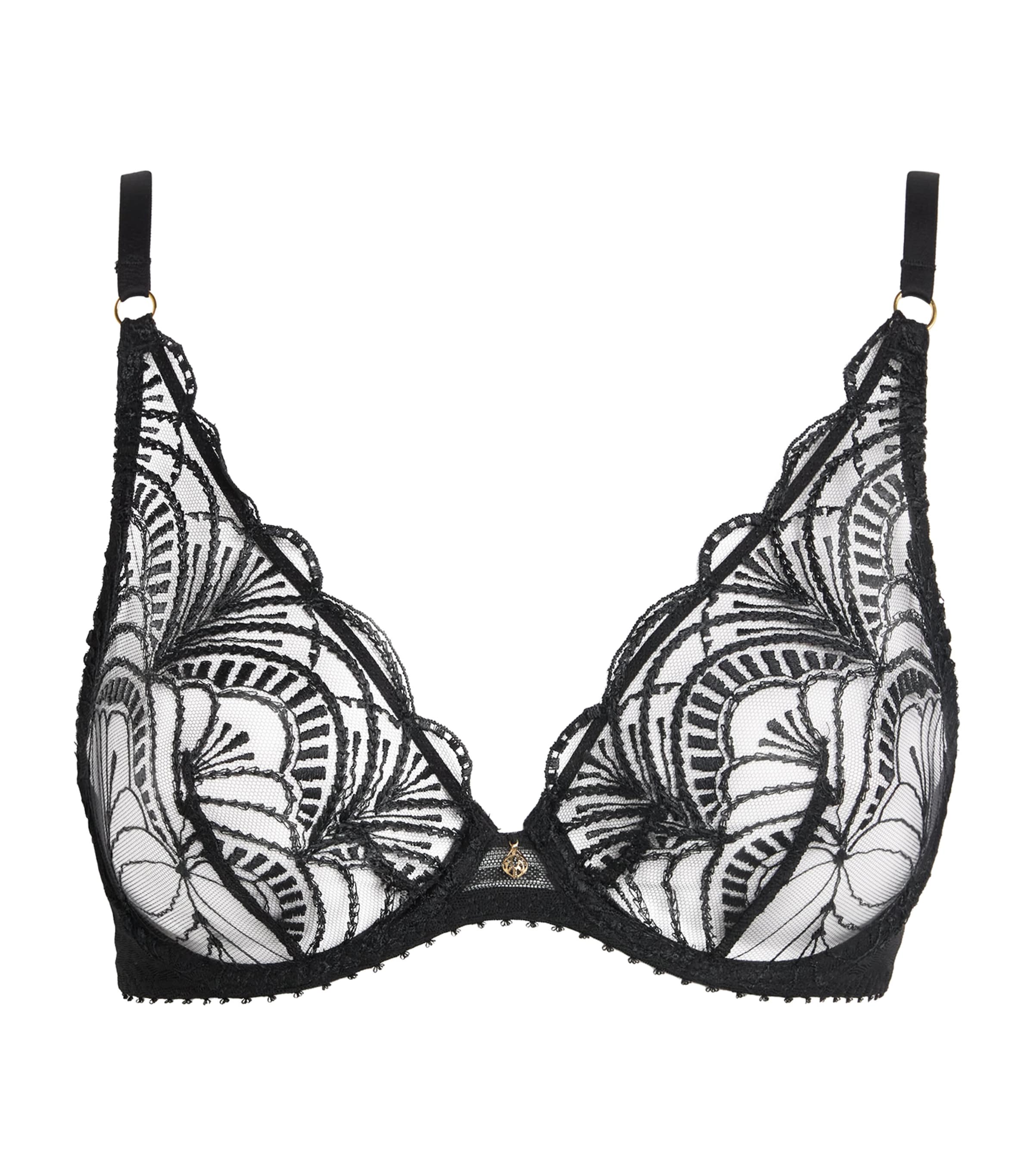 Aubade Womens Vibes Triangle Underwire Bra Black