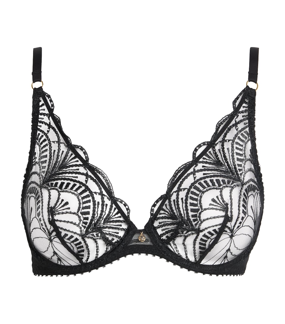 Aubade Womens Vibes Triangle Underwire Bra Black