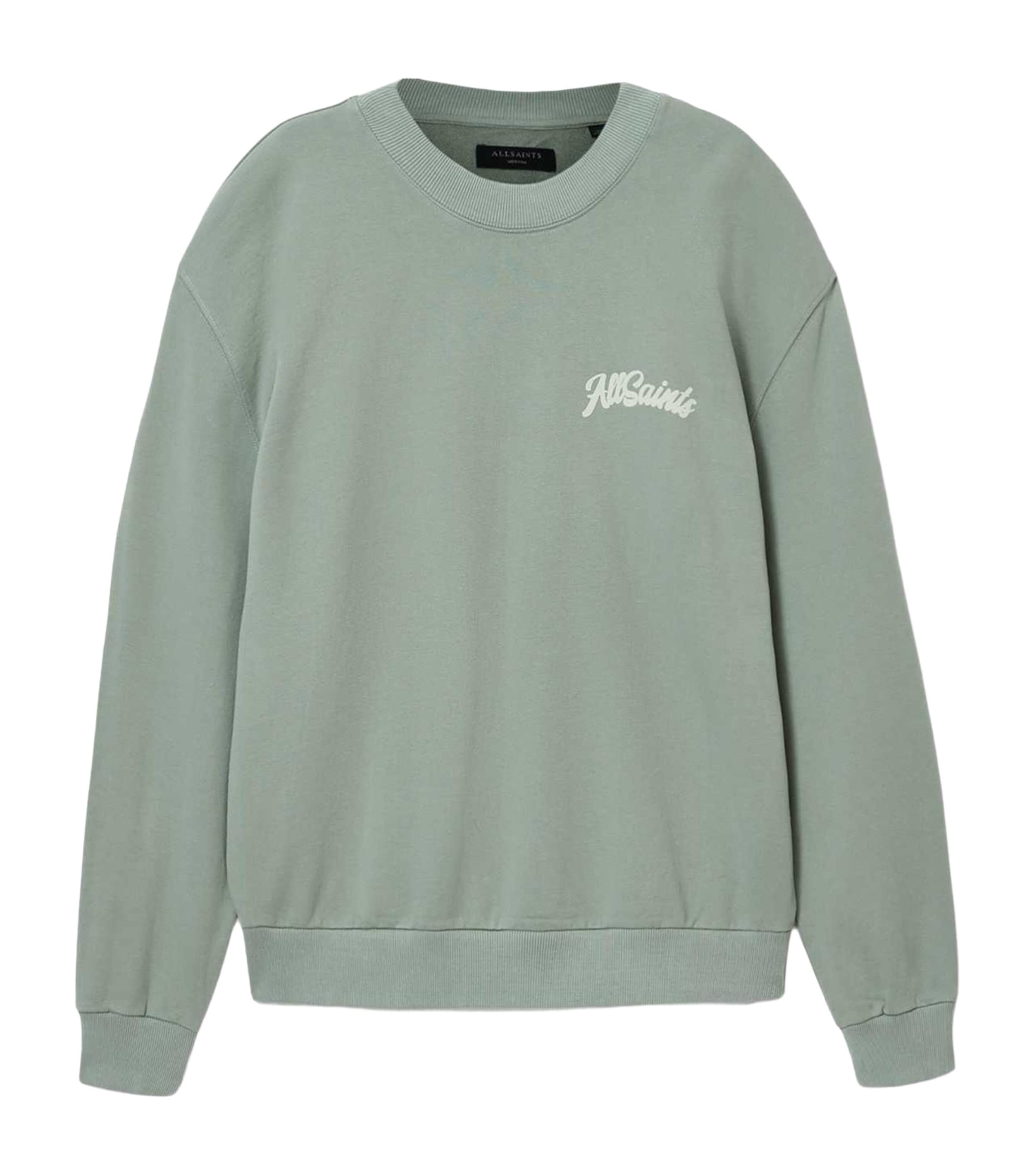 AllSaints Mens Logo Odyssey Sweatshirt Spring Green