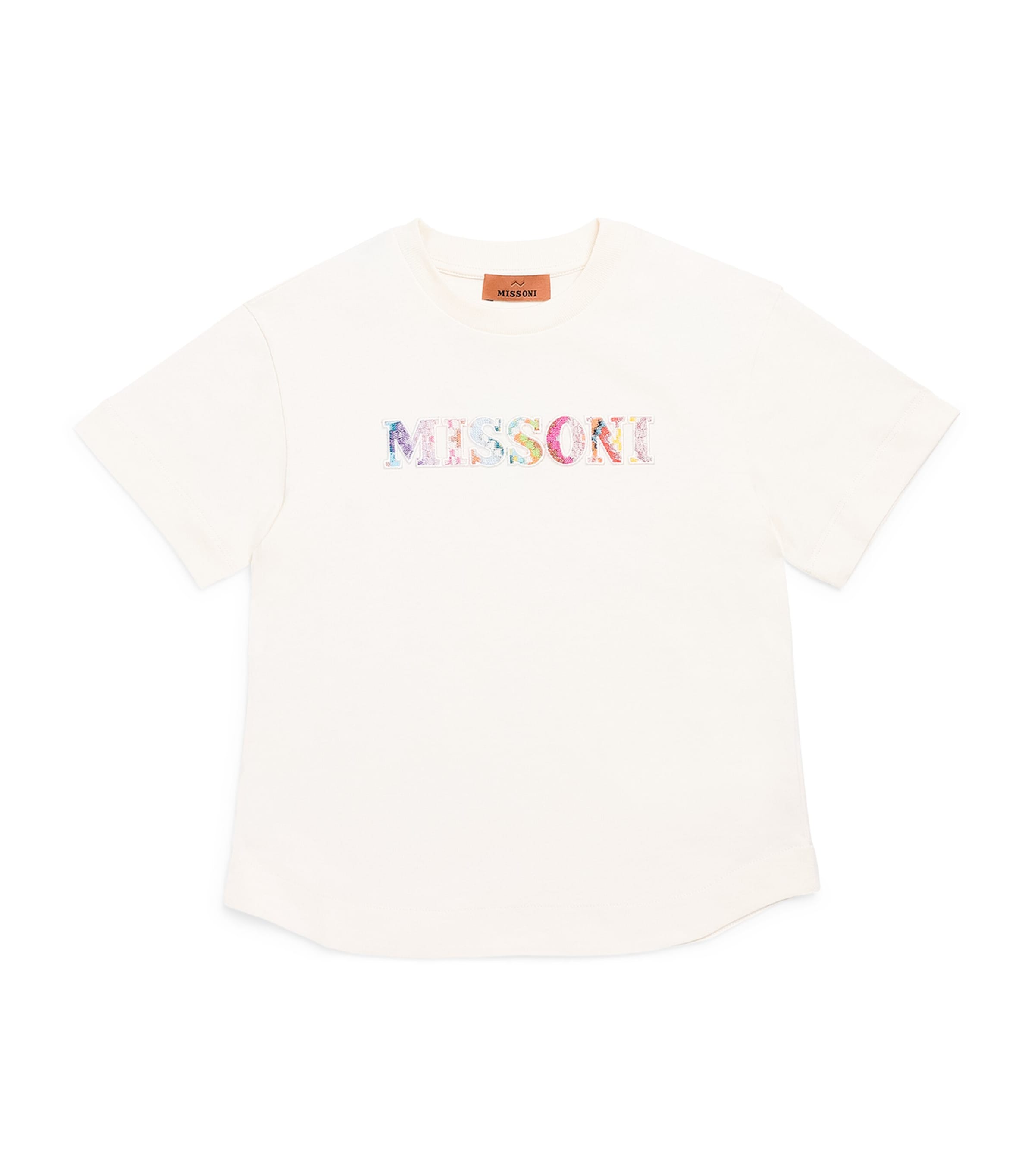 Missoni Kids Cotton Logo-Embroidered T-Shirt (4-14 Years) Ivory