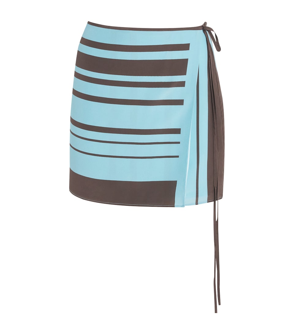 Silk Rioja Wrap Mini Skirt