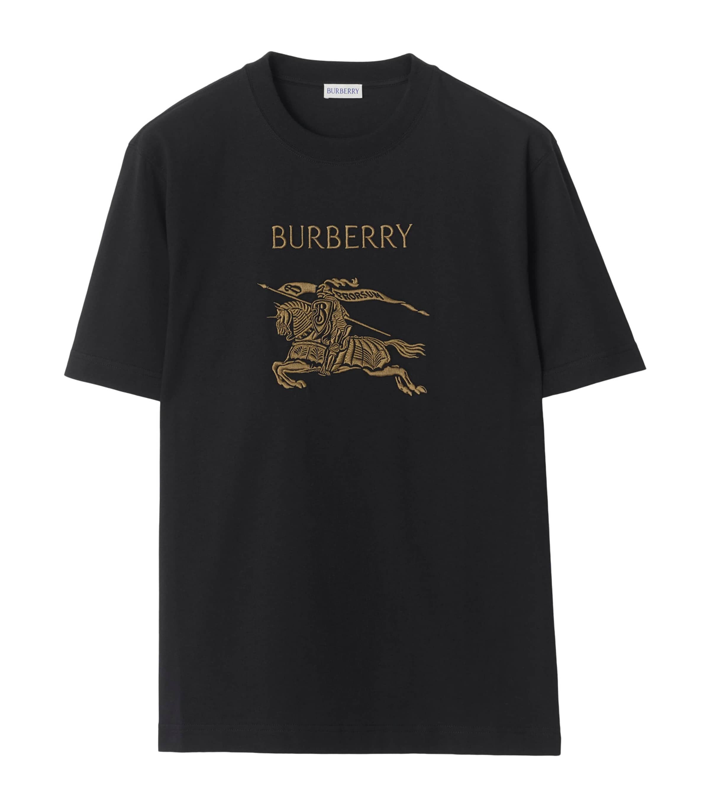 Burberry Kids Black Cotton EKD T-Shirt (3-12 Years) | Harrods US