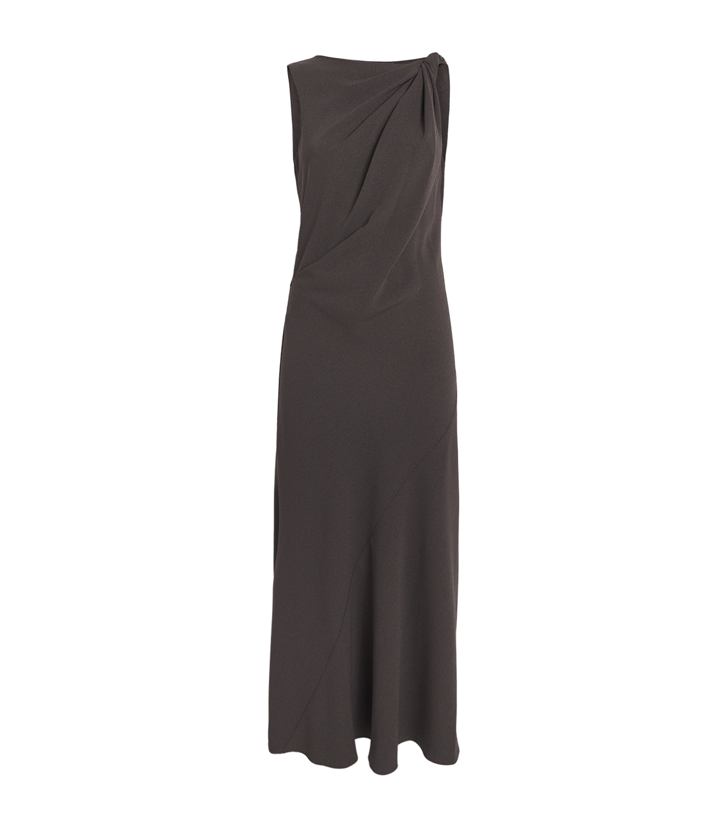 Theory Womens Shoulder Twist Maxi Dress Daj Cacao