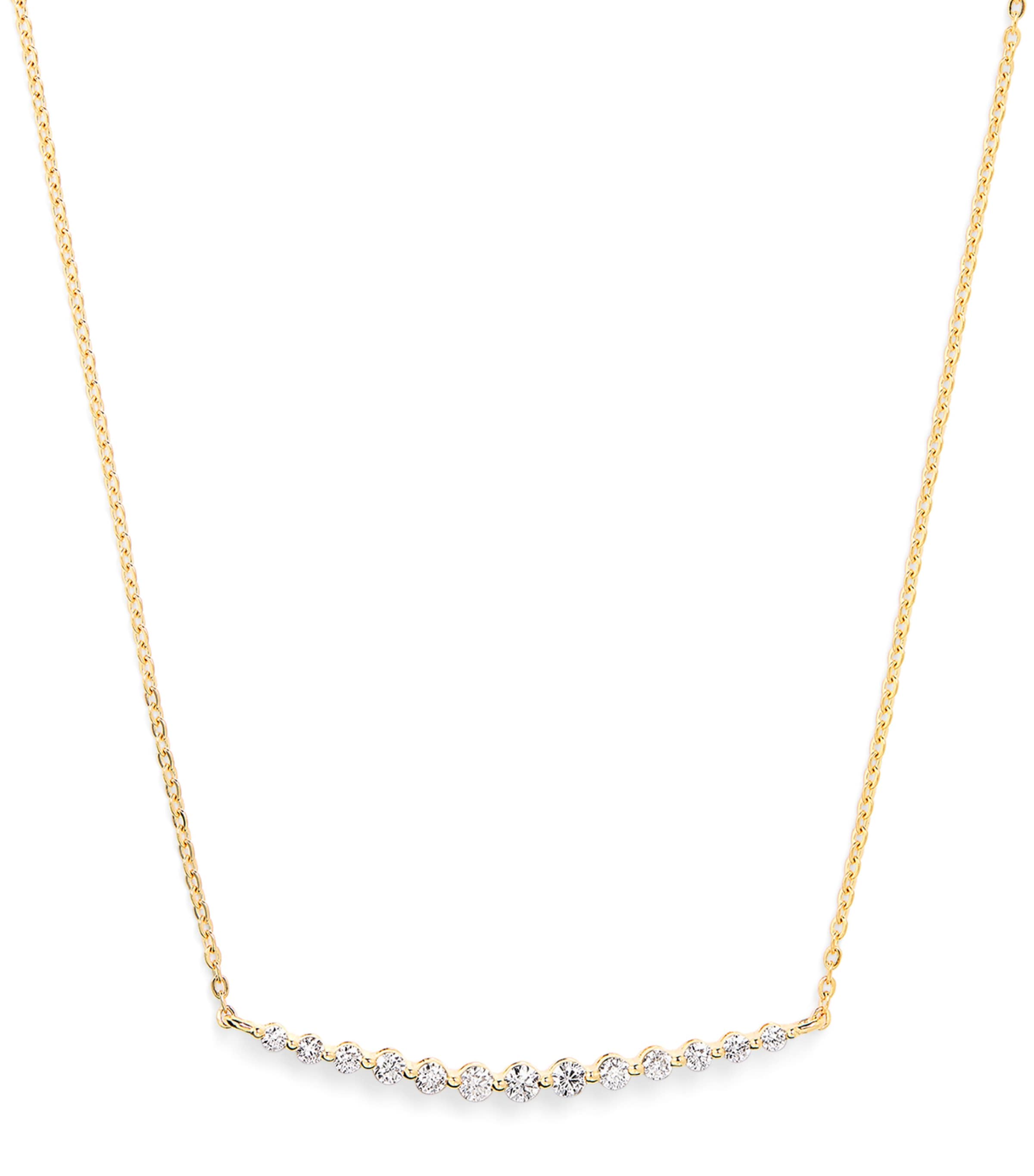 Yellow Gold and Diamond Graduating Pendant Necklace (0.50ct)