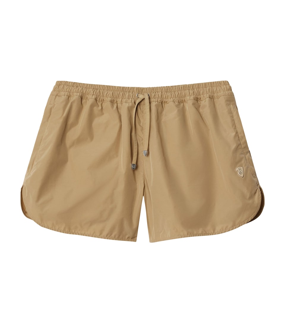 Nylon-Cotton Drawstring Shorts