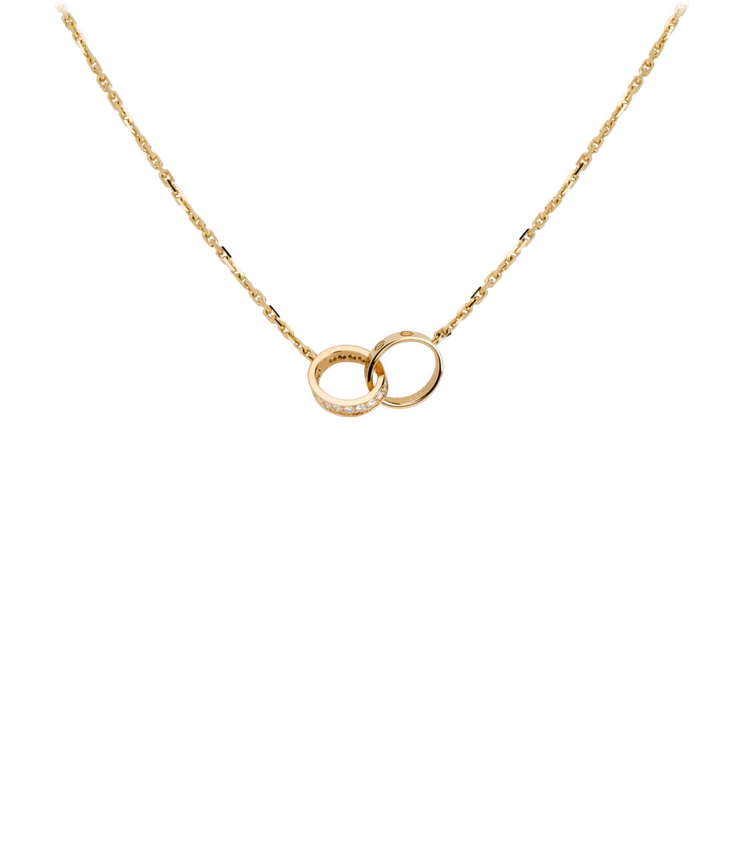 Yellow Gold and Diamond LOVE Necklace