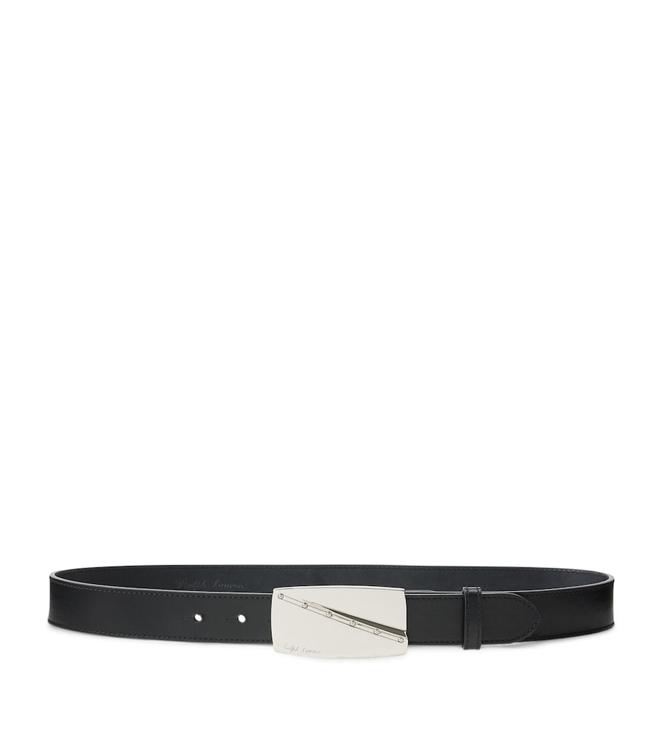 Ralph Lauren Collection Leather Buckle Belt Black