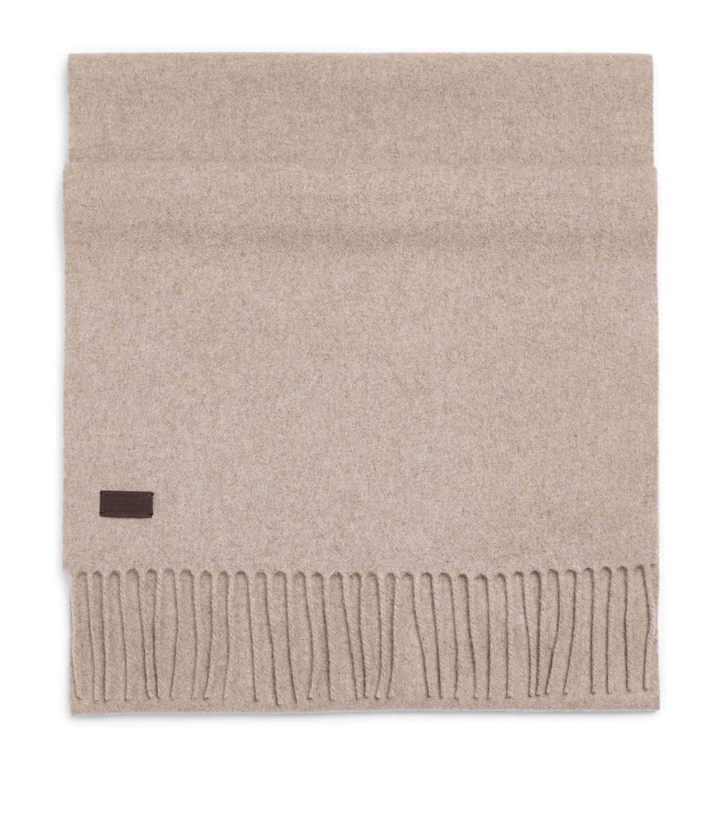 Canali Wool Fringe Scarf