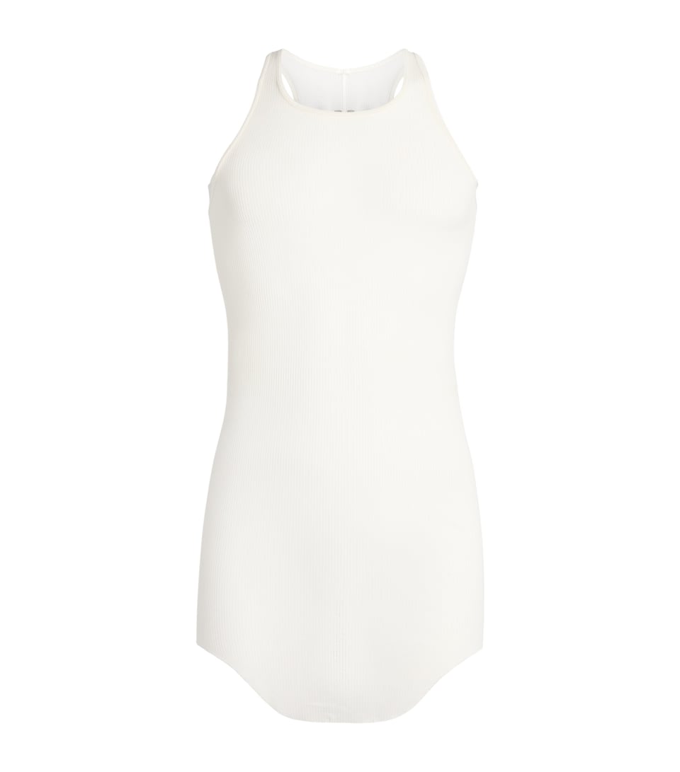 Rick Owens Mens Basic Rib Tank Top Milk