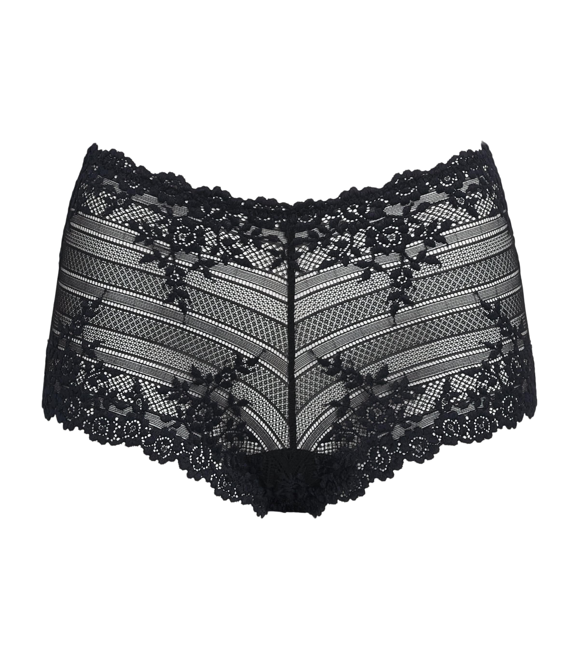 Wacoal Womens Embrace Lace Boy Shorts Black/night Sky