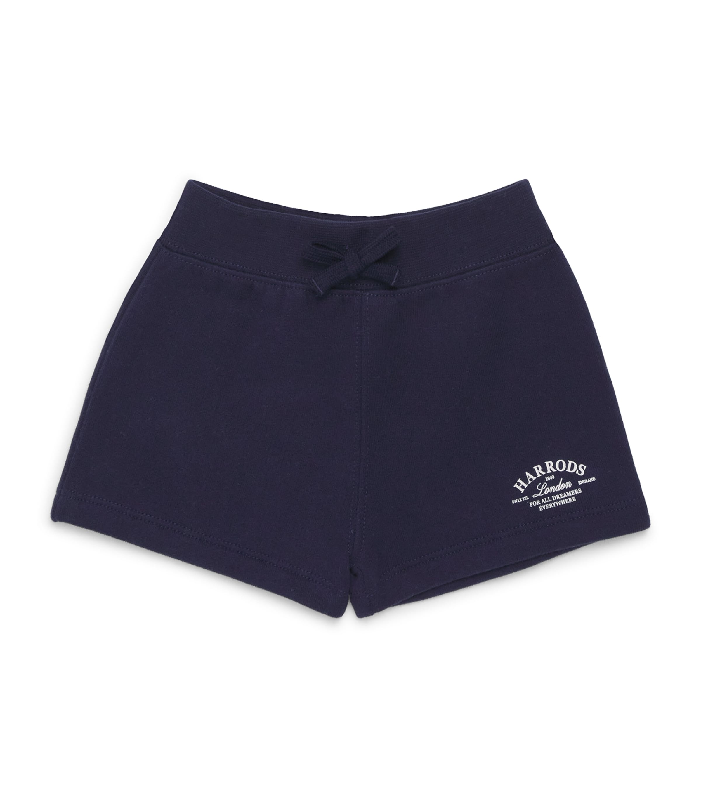 Harrods Cotton Jersey Logo Shorts (0-18 Months) Navy