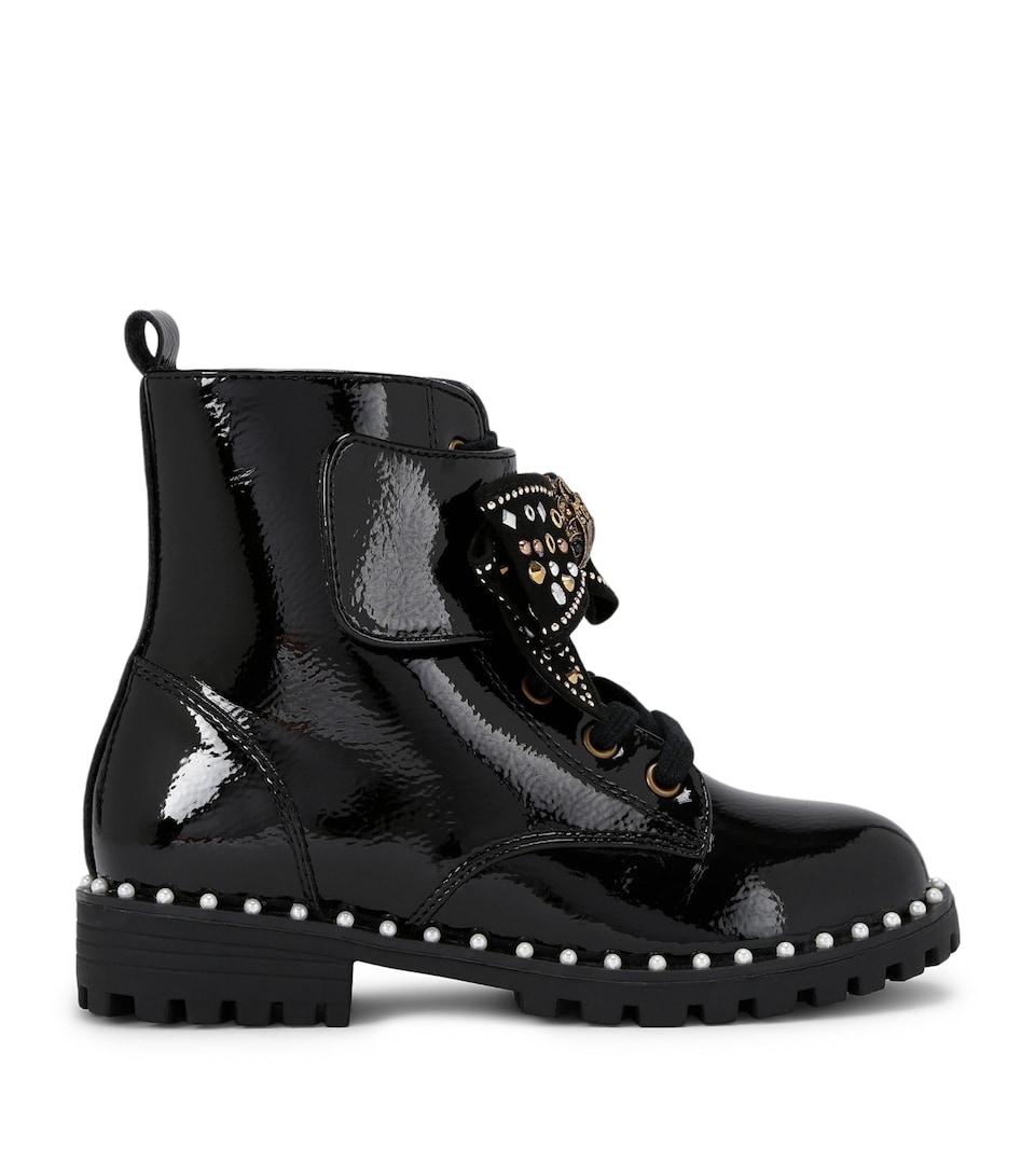 Leather Kensington Bow Boots