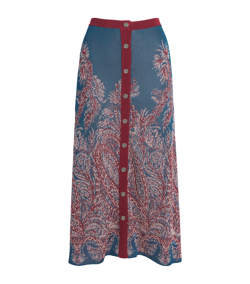 Knitted Jacquard Maxi Skirt