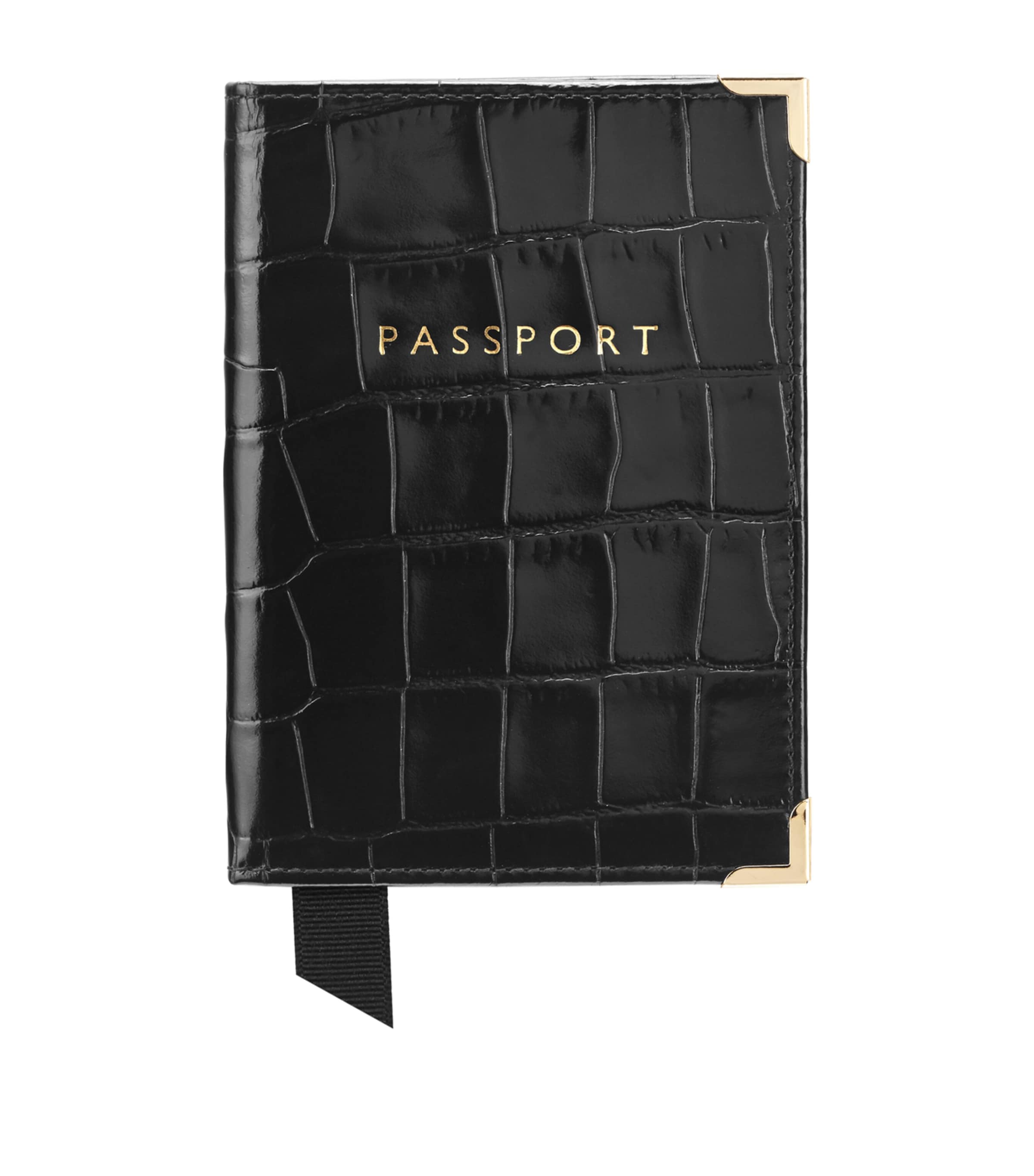 Croc-Embossed Passport Cover