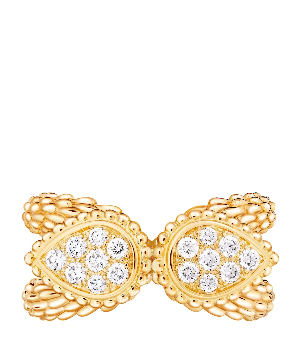 Boucheron Yellow Gold and Diamond Serpent Bohème Vintage Ring Yellow Gold