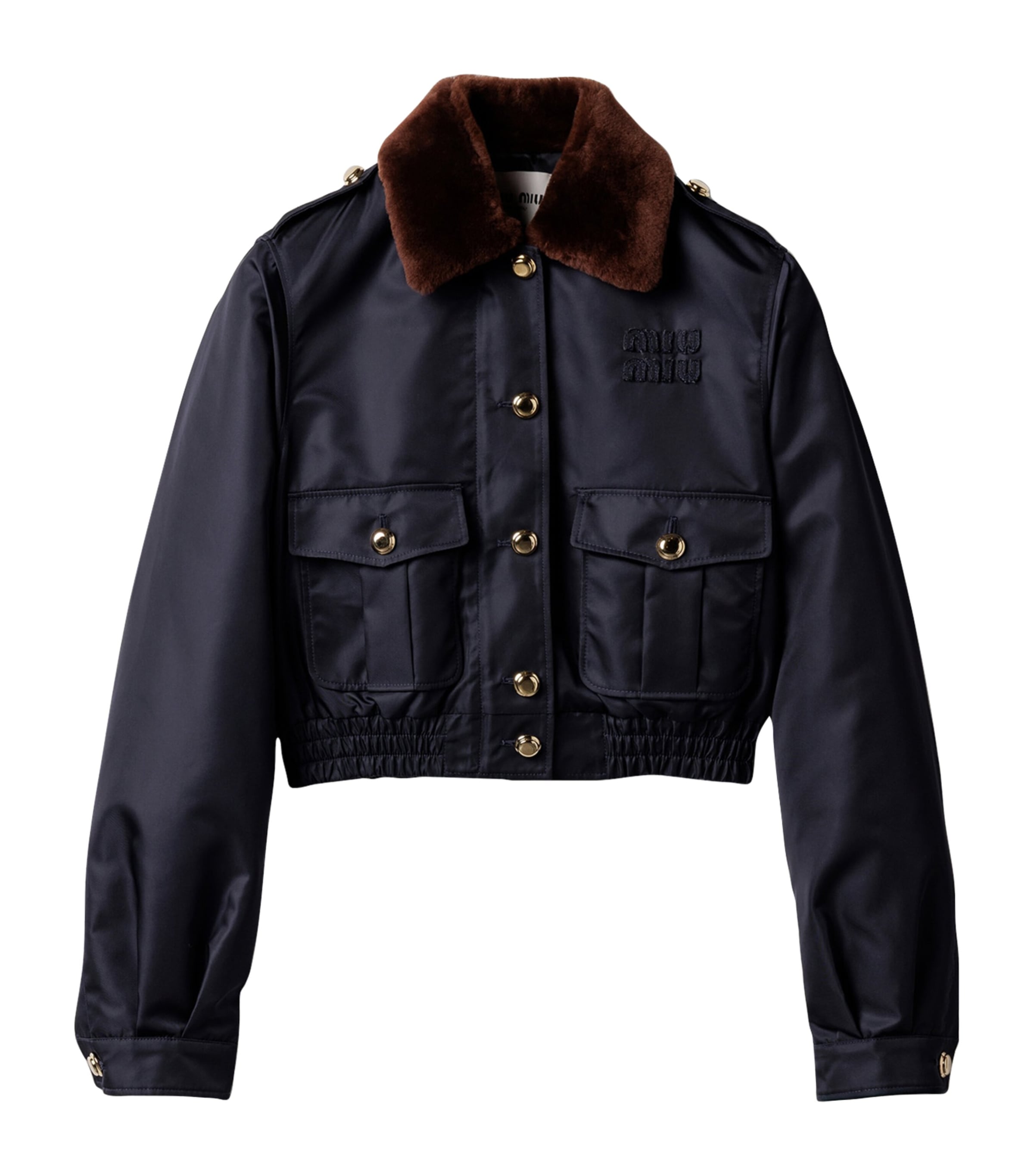 Miu Miu Womens Technical Gazar Bomber Jacket