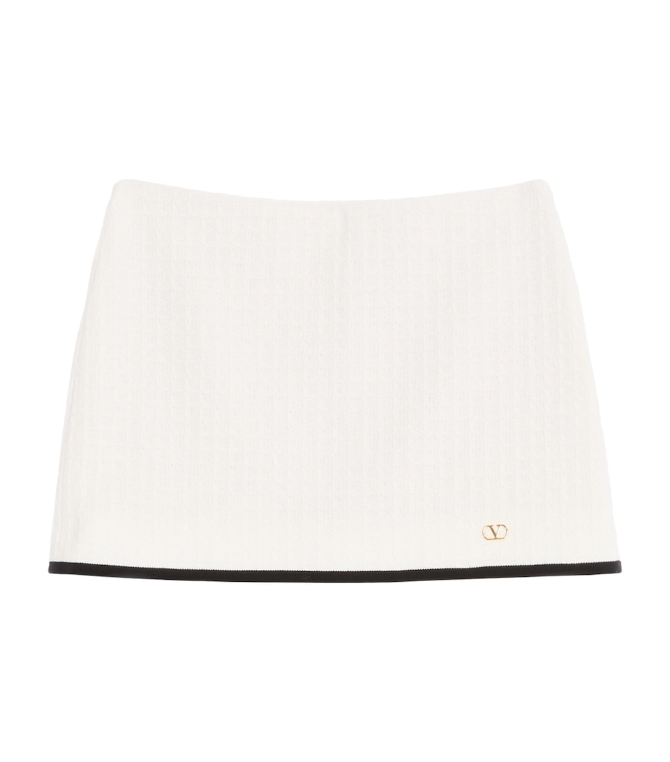 Valentino Womens Cotton Tweed Mini Skirt Cbj