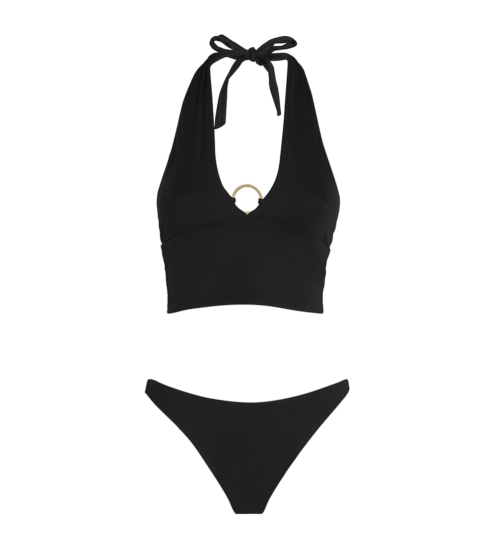 Ring-Gathered Crocodile Bikini