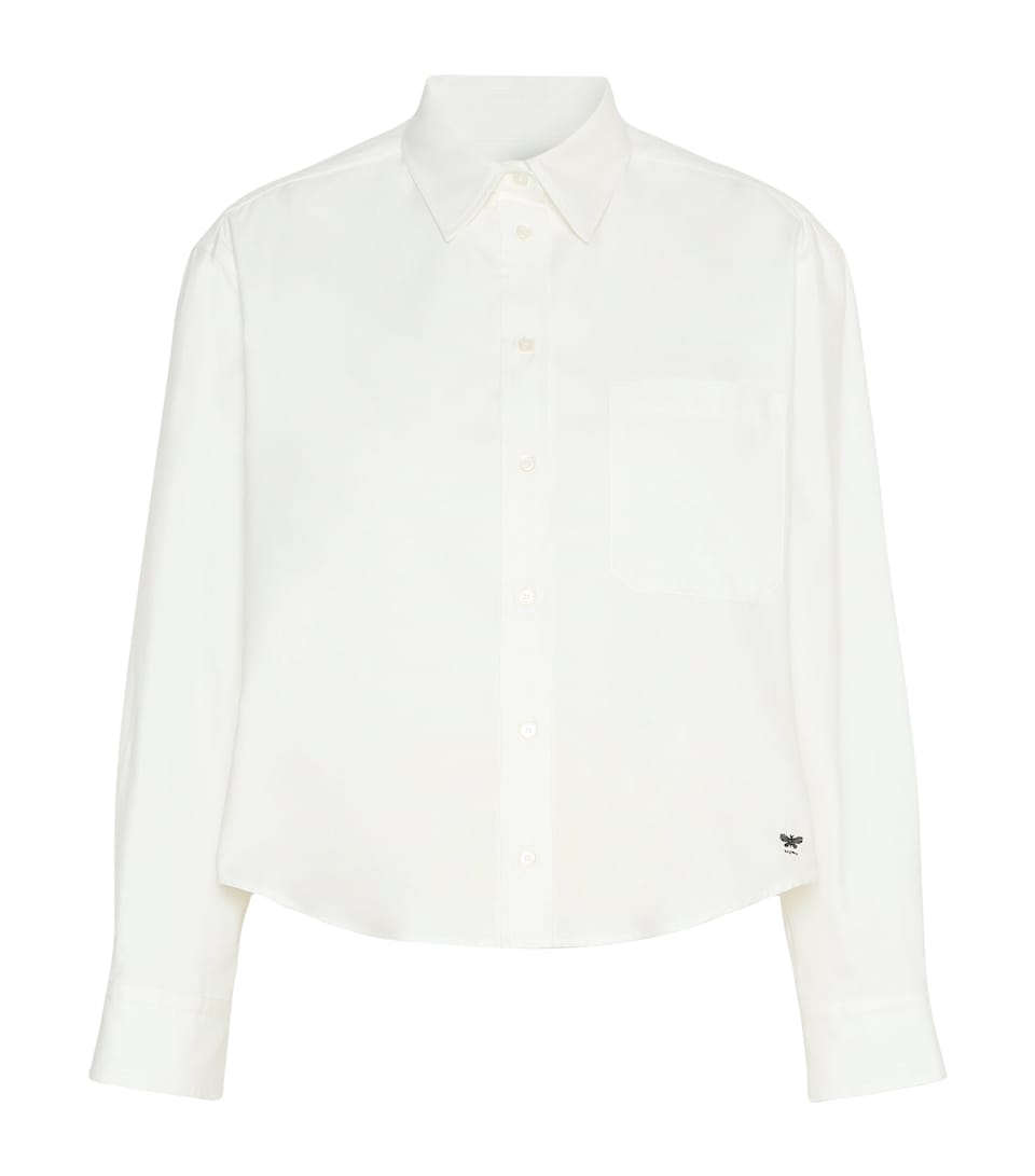 Weekend Max Mara Womens Cotton Cropped Shirt White