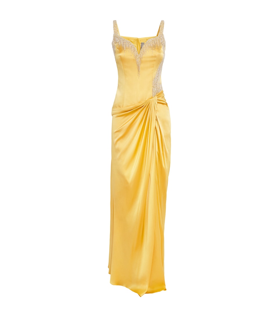 Gaurav Gupta Womens Silk Solar Radiance Gown Canary Yellow