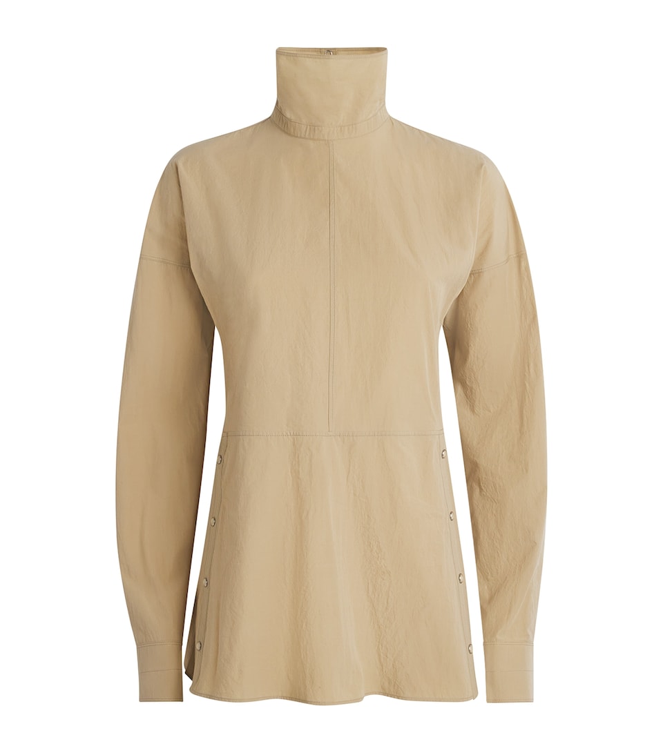 Lemaire Womens Press-Stud Plastron Top Natural Beige