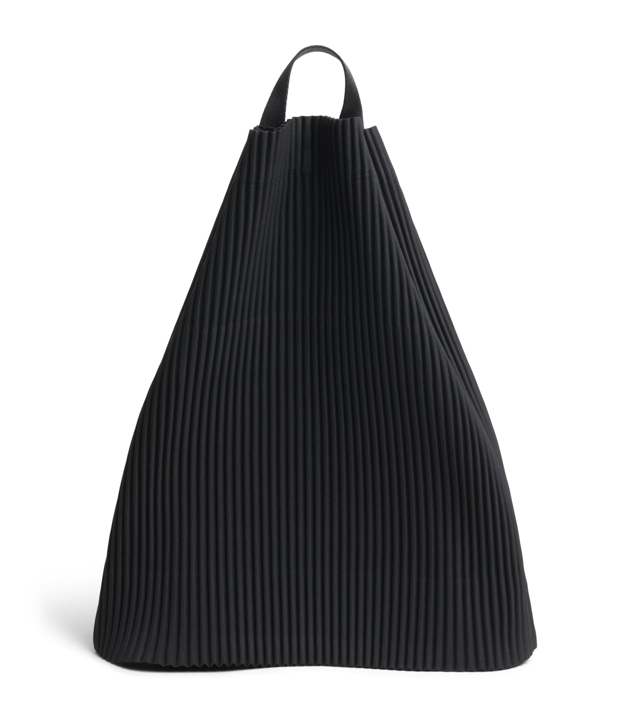 Homme Plissé Issey Miyake Drawstring Pleated Shoulder Bag Black