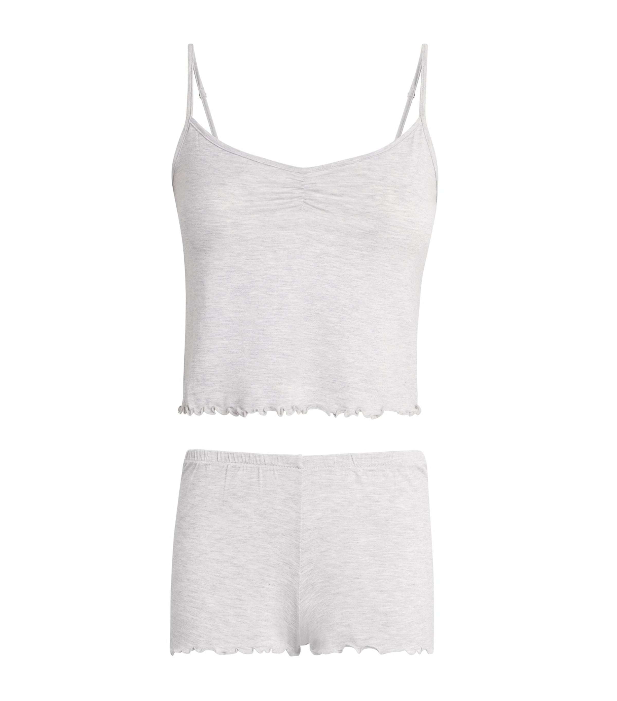 Skims Womens Sleep Cami Short Pyjama Set Light Heather Grey