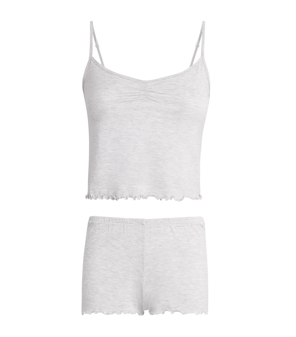 Skims Womens Sleep Cami Short Pyjama Set Light Heather Grey