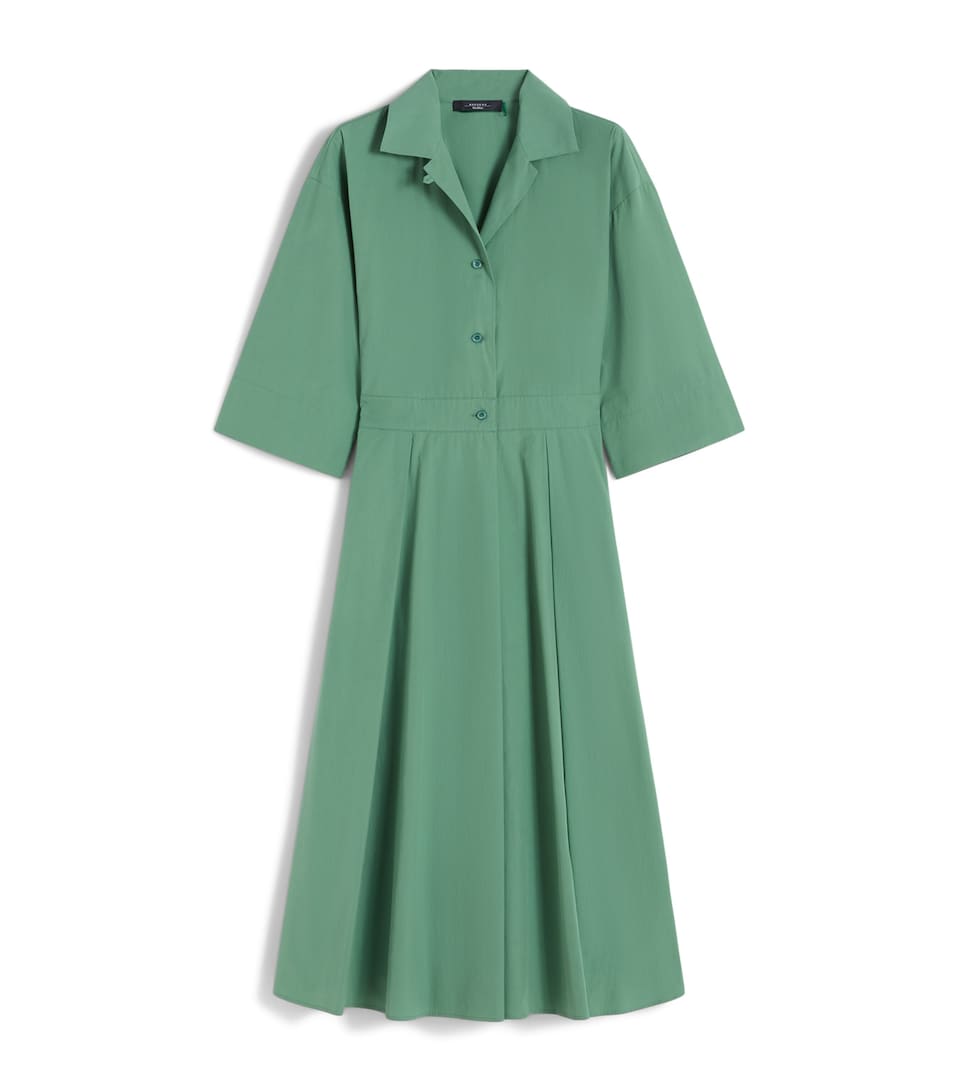 Cotton Midi Shirt Dress