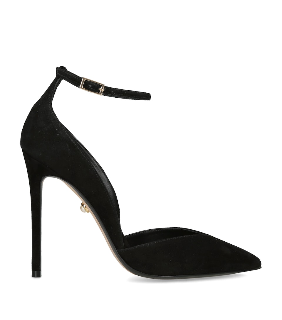Alevì Suede Camilla Heeled Pumps 110 Black