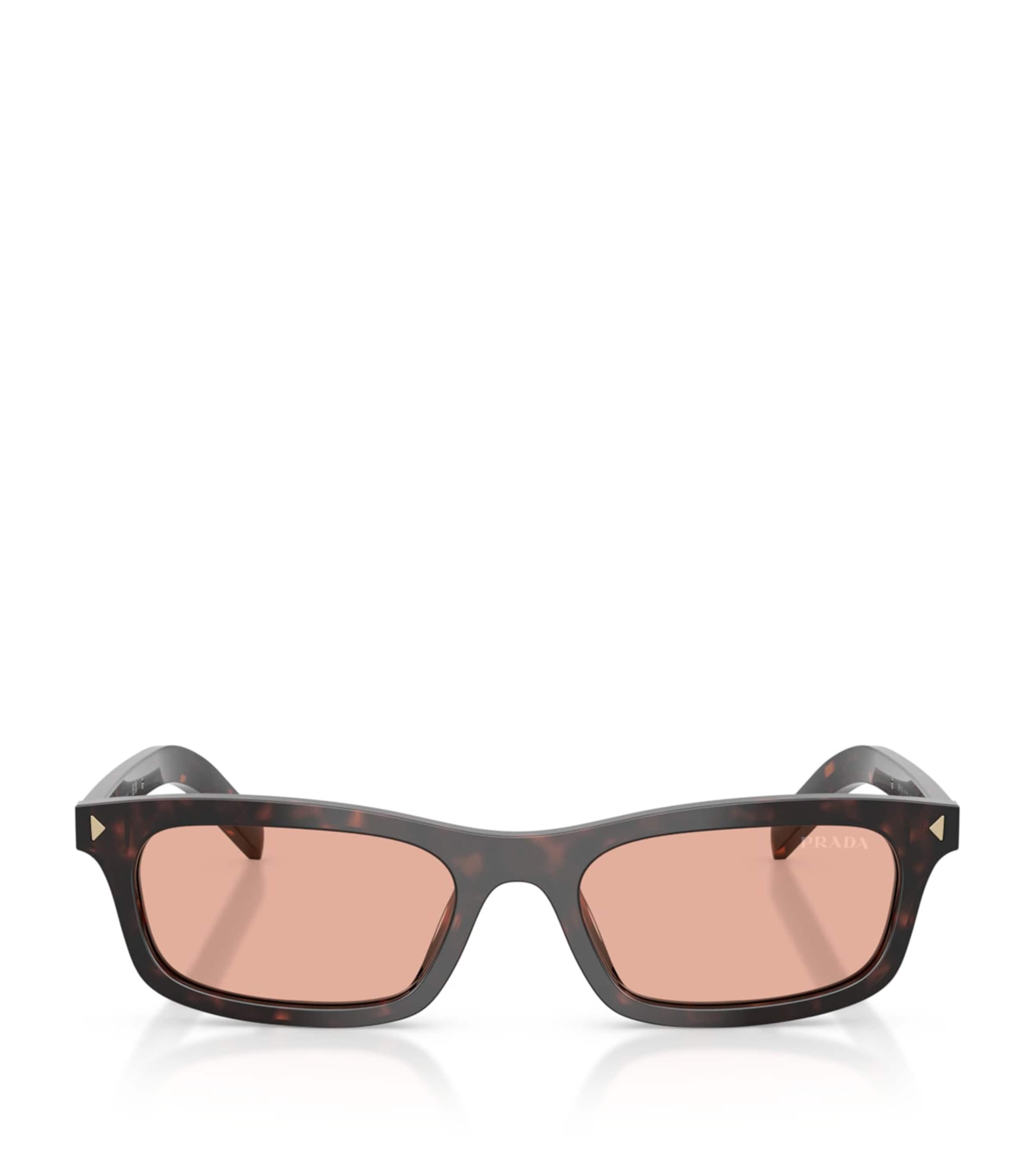 Prada Acetate Pillow Sunglasses Brown